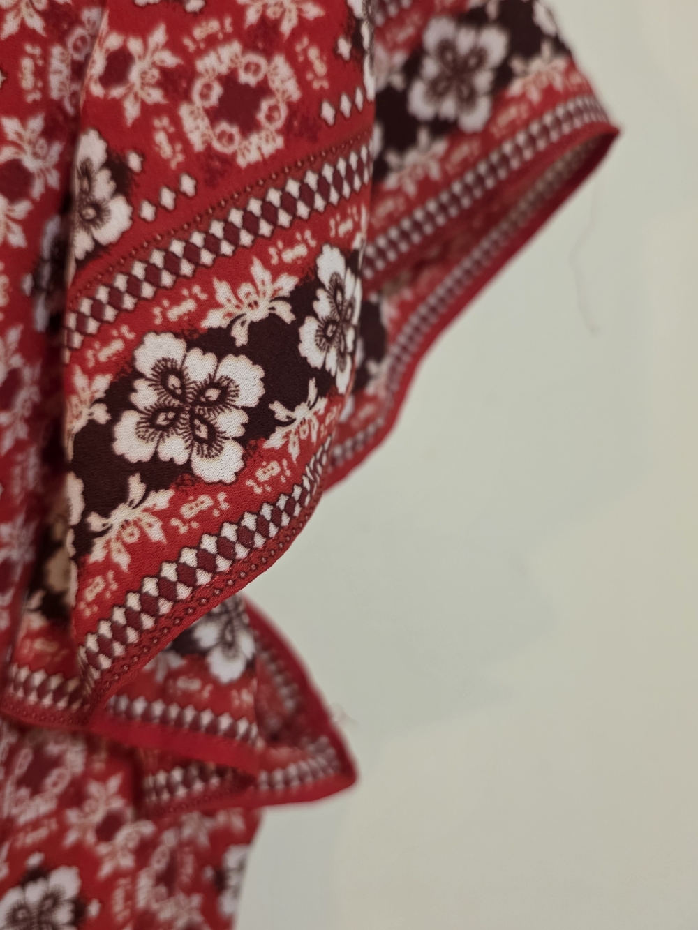 Max Studio Red Printed Collared Midi Dress - Picture 6 of 12